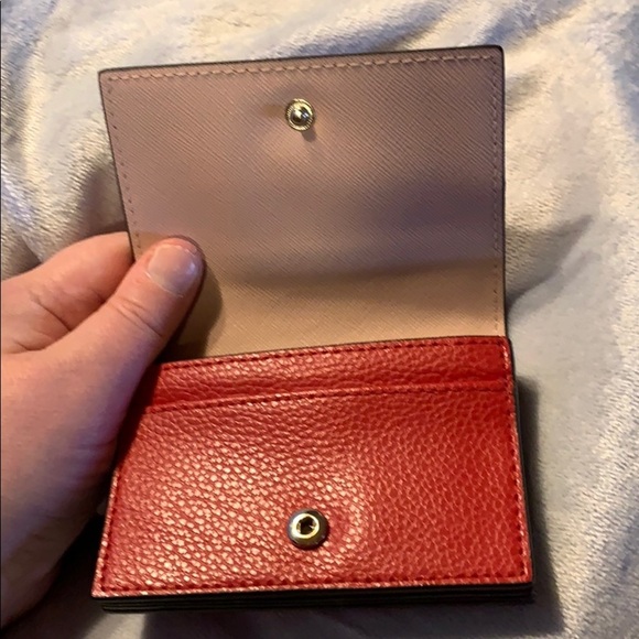 COPY - Kate Spade Leather Card Holder Vibrant Red - Picture 4 of 9